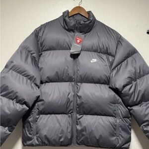 Nike Sportswear Club Puffer Jacket Black Grey Prima FB7368-068 Men Size X-Large